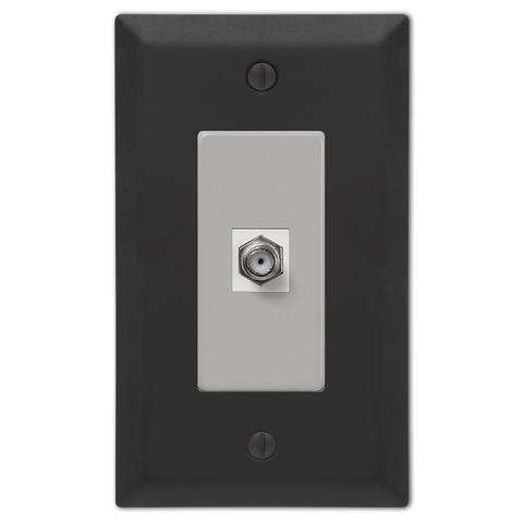 Century Matte Black 1 Cable TV with Hardware