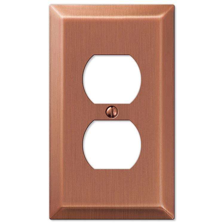Century Antique Copper 1 Duplex Outlet - Wallplatesonline.com