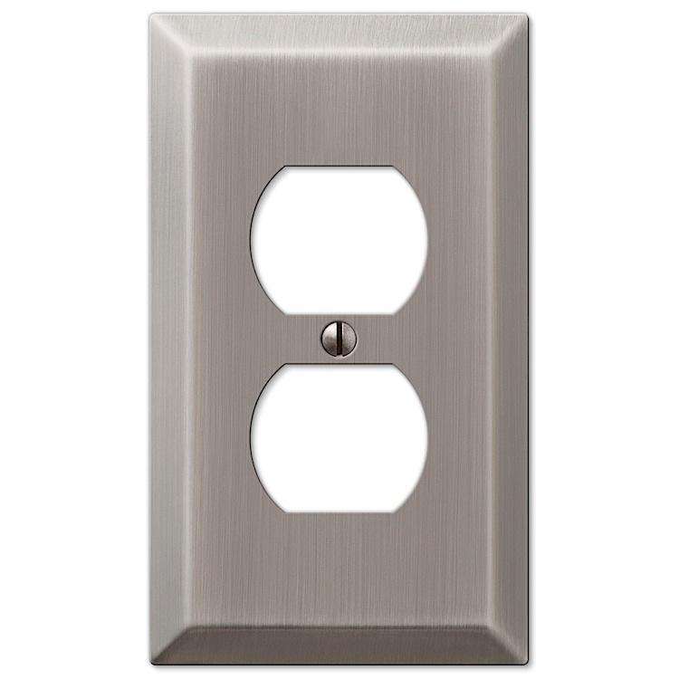 Century Antique Nickel 1 Duplex Outlet - Wallplatesonline.com