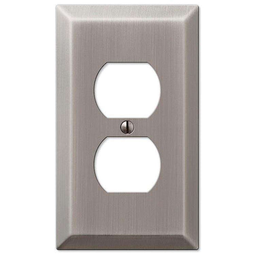 Century Antique Nickel 1 Duplex Outlet - Wallplatesonline.com