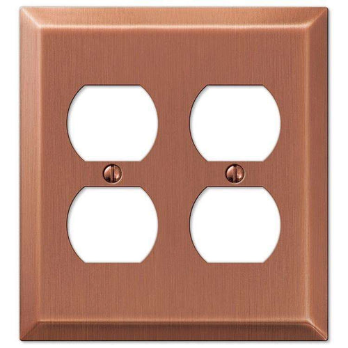 Century Antique Copper 2 Duplex Outlet - Wallplatesonline.com