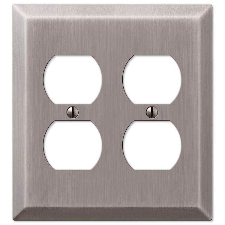 Century Antique Nickel 2 Duplex Outlet - Wallplatesonline.com