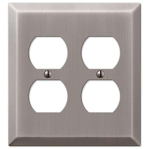 Century Antique Nickel 2 Duplex Outlet - Wallplatesonline.com