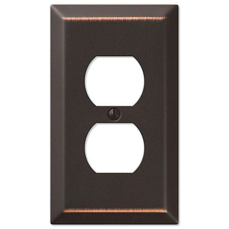 Century Aged Bronze 1 Duplex Outlet - Wallplatesonline.com