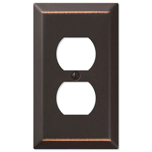 Century Aged Bronze 1 Duplex Outlet - Wallplatesonline.com