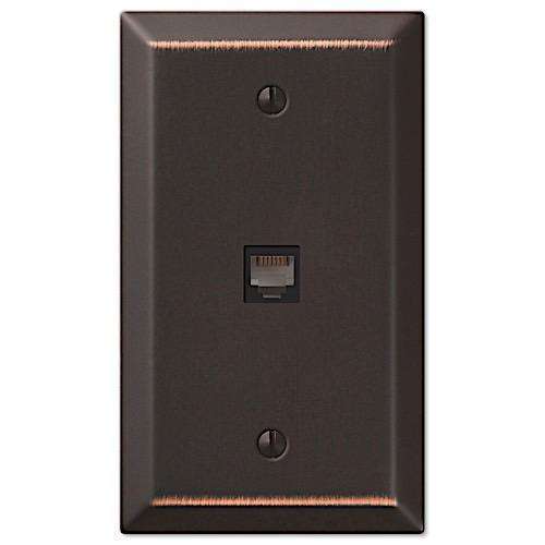 Century Aged Bronze 1 Phone Jack with Hardware