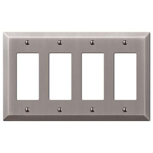 Century Antique Nickel 4 Rocker (GFI) - Wallplatesonline.com