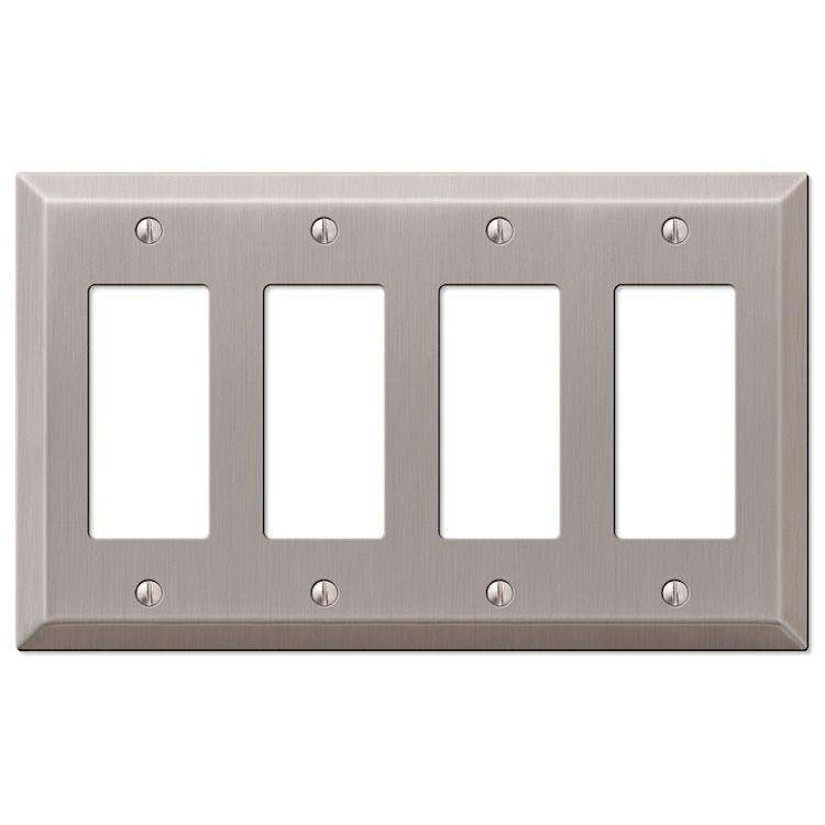 Century Brushed Nickel 4 Rocker (GFI) - Wallplatesonline.com