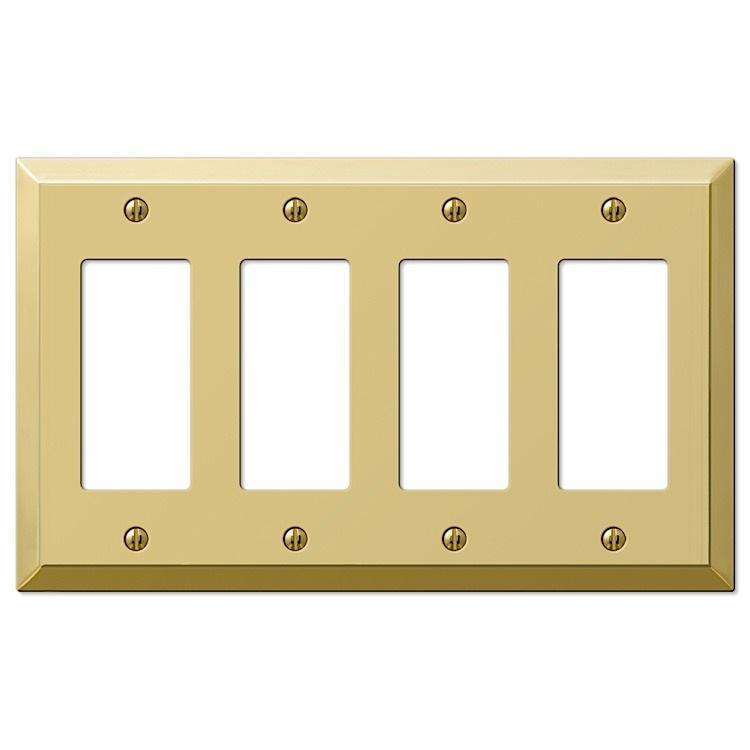 Century Polished Brass 4 Rocker (GFI) - Wallplatesonline.com