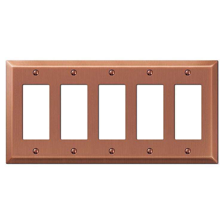 Century Antique Copper 5 Rocker (GFI) - Wallplatesonline.com