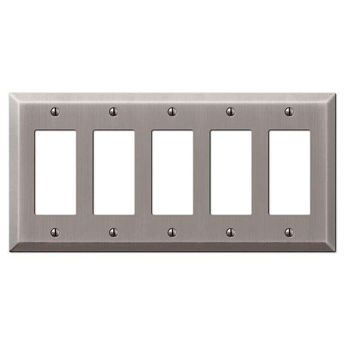 Century Antique Nickel 5 Rocker (GFI) - Wallplatesonline.com