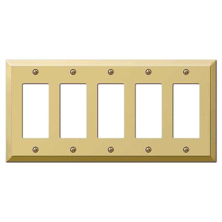 Century Polished Brass 5 Rocker (GFI) - Wallplatesonline.com