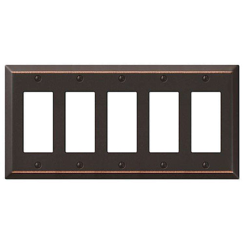 Century Aged Bronze 5 Rocker (GFI) - Wallplatesonline.com