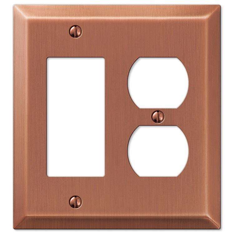 Century Antique Copper Rocker (GFI) / Duplex Outlet - Wallplatesonline.com
