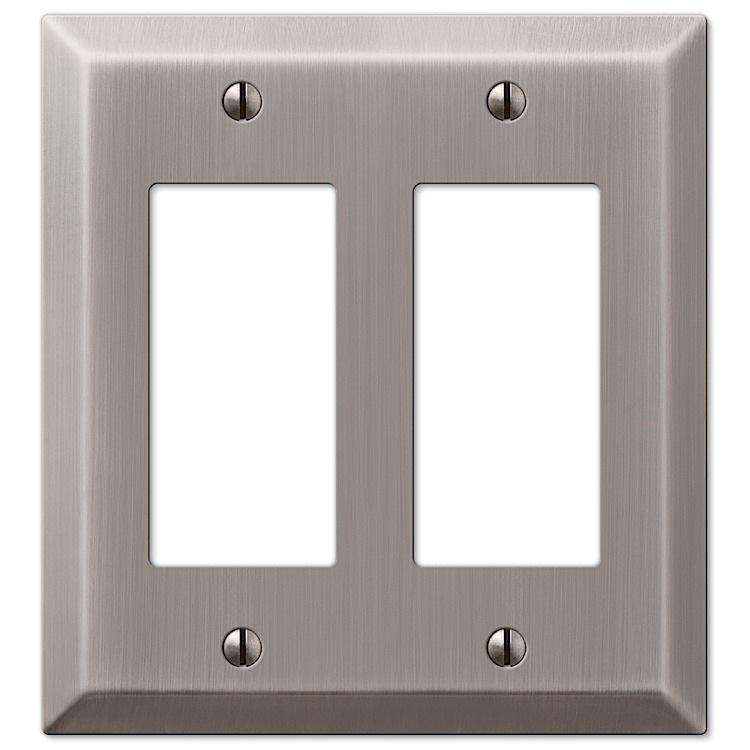 Century Antique Nickel 2 Rocker (GFI) - Wallplatesonline.com