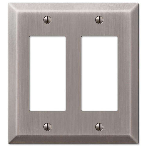 Century Antique Nickel 2 Rocker (GFI) - Wallplatesonline.com