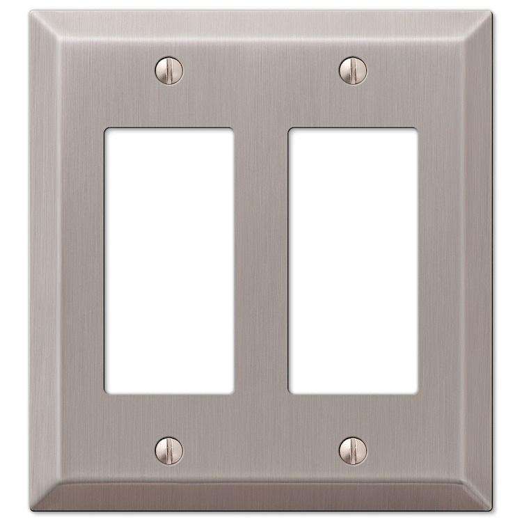 Century Brushed Nickel 2 Rocker (GFI) - Wallplatesonline.com