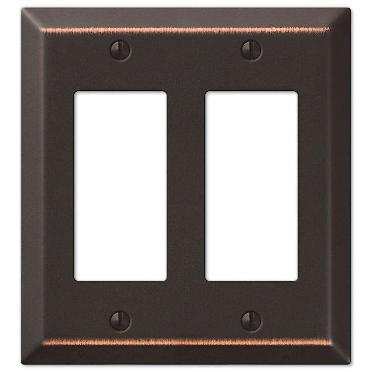 Century Aged Bronze 2 Rocker (GFI) - Wallplatesonline.com