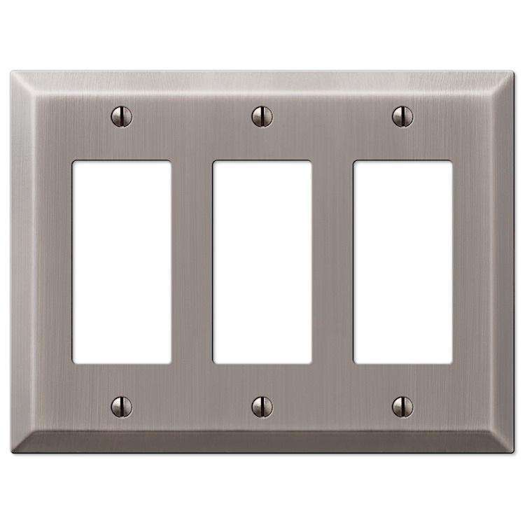 Century Antique Nickel 3 Rocker (GFI) - Wallplatesonline.com