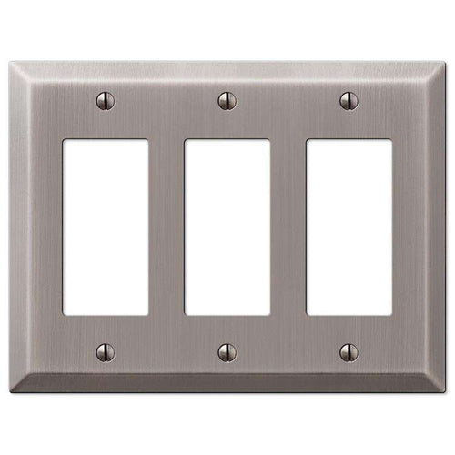 Century Antique Nickel 3 Rocker (GFI) - Wallplatesonline.com