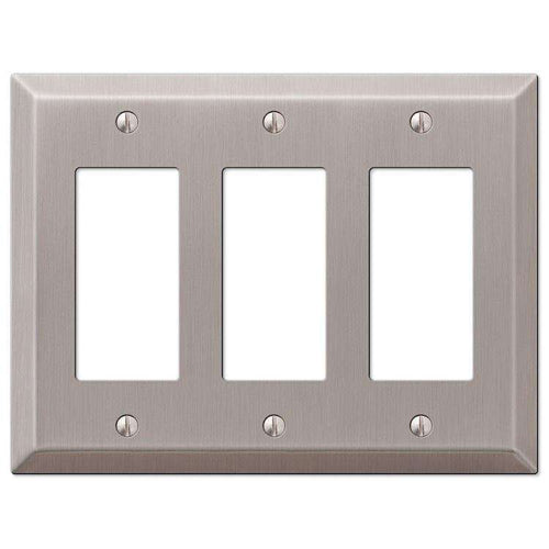 Century Brushed Nickel 3 Rocker (GFI) - Wallplatesonline.com