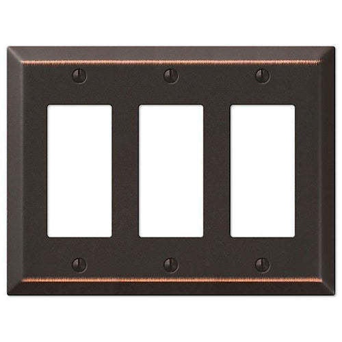 Century Aged Bronze 3 Rocker (GFI) - Wallplatesonline.com