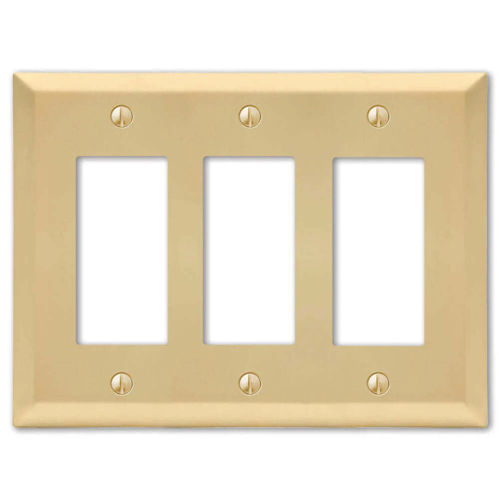 Century Satin Brass 3 Rocker (GFI)