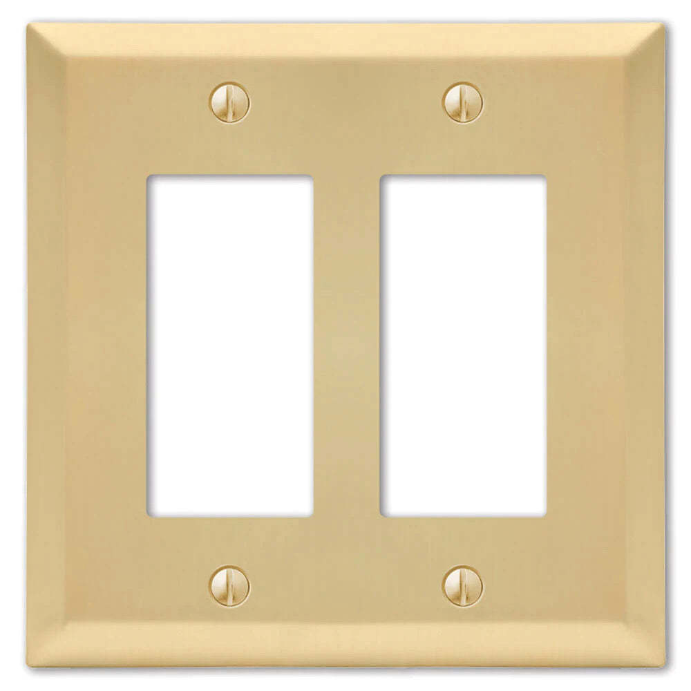 Century Satin Brass 2 Rocker (GFI):Wallplatesonline.com