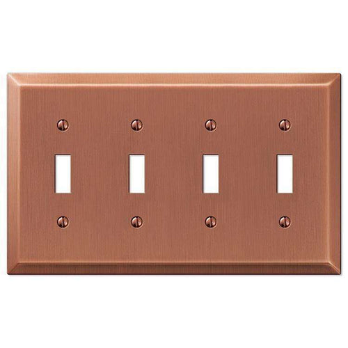 Century Antique Copper 4 Toggle - Wallplatesonline.com