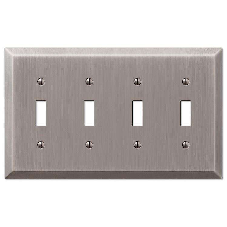 Century Antique Nickel 4 Toggle - Wallplatesonline.com