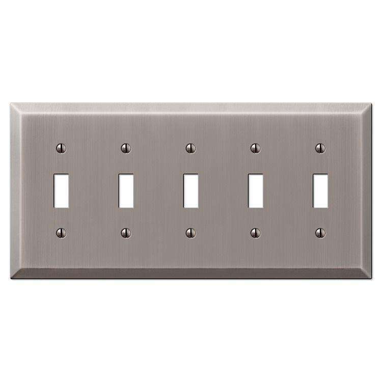 Century Antique Nickel 5 Toggle - Wallplatesonline.com