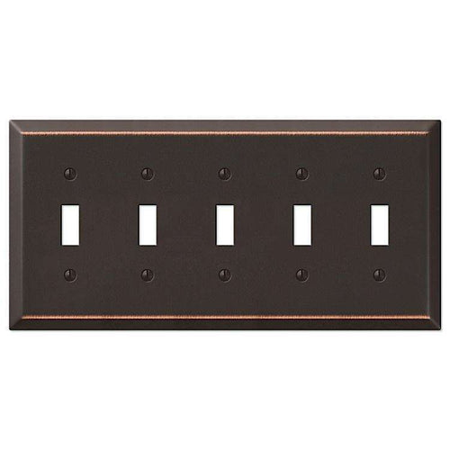 Century Aged Bronze 5 Toggle - Wallplatesonline.com