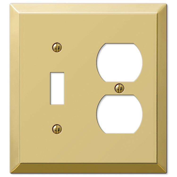 Century Polished Brass Toggle / Duplex Outlet