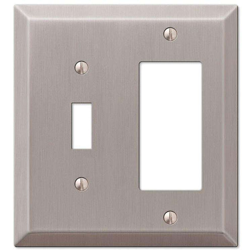 Century Brushed Nickel Toggle / 1 Rocker (GFI) - Wallplatesonline.com