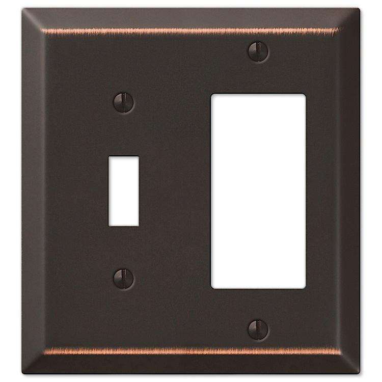 Century Aged Bronze Toggle / 1 Rocker (GFI) - Wallplatesonline.com