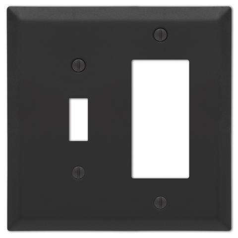 Century Matte Black Toggle / 1 Rocker (GFI)