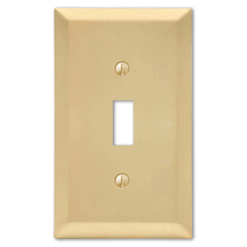 Century Satin Brass Cover Plates:Wallplatesonline.com