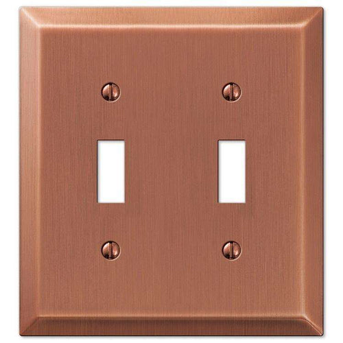 Century Antique Copper Double Toggle - Wallplatesonline.com