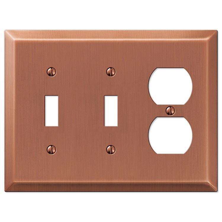 Century Antique Copper 2 Toggle / Duplex Outlet - Wallplatesonline.com