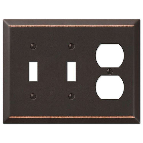 Century Aged Bronze 2 Toggle / Duplex Outlet - Wallplatesonline.com