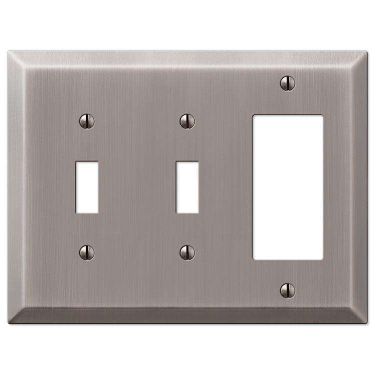 Century Antique Nickel 2 Toggle / 1 Rocker (GFI) - Wallplatesonline.com
