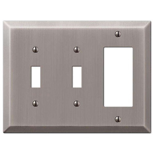 Century Antique Nickel 2 Toggle / 1 Rocker (GFI) - Wallplatesonline.com