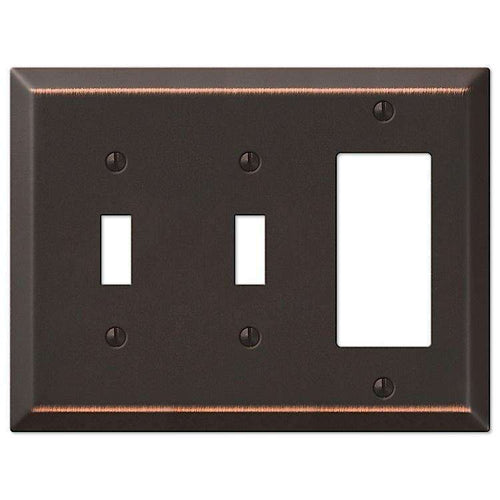 Century Aged Bronze 2 Toggle / 1 Rocker (GFI) - Wallplatesonline.com