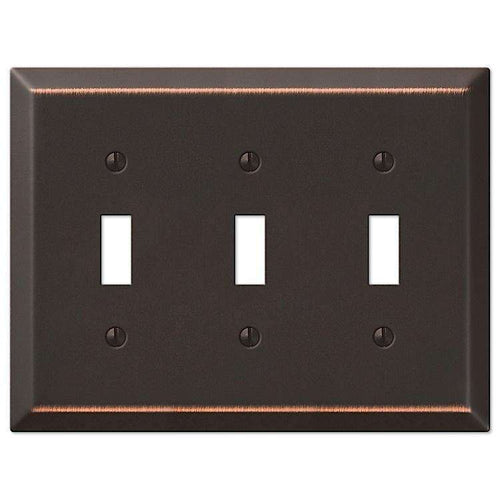 Century Aged Bronze Triple Toggle - Wallplatesonline.com