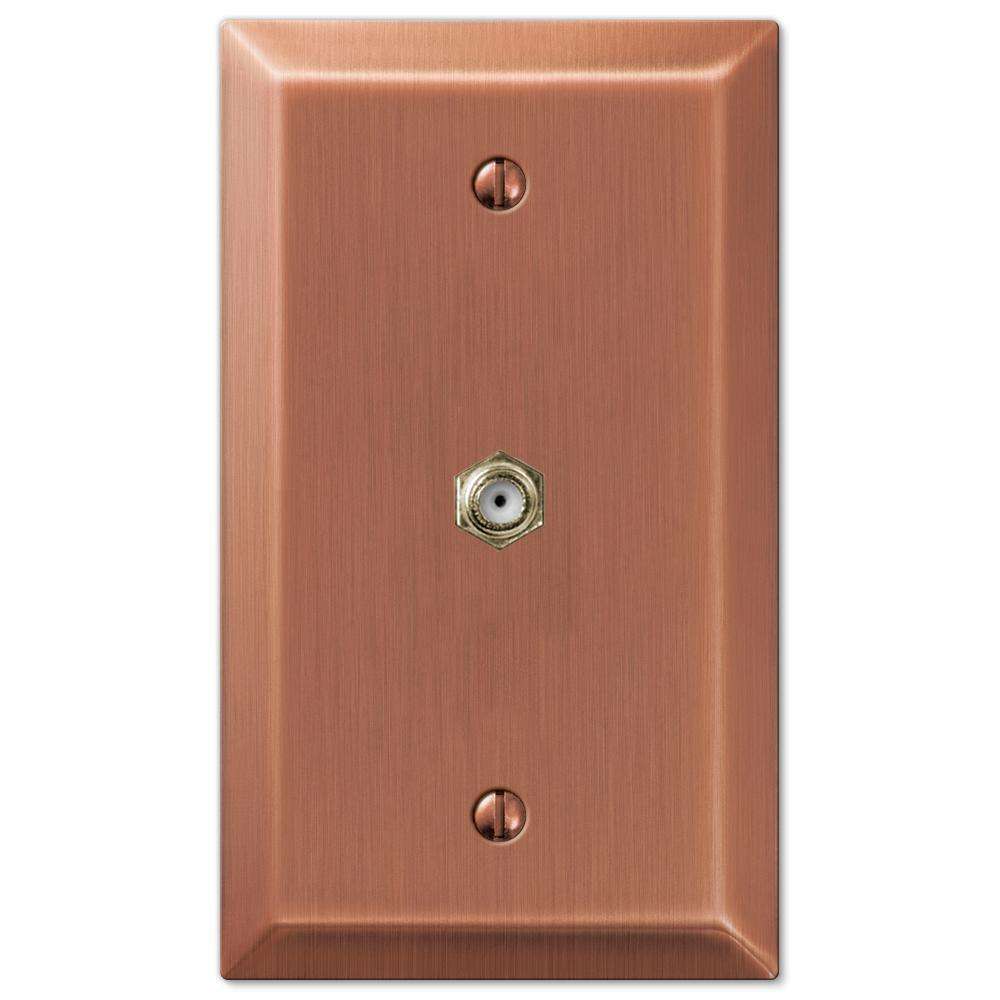 Century Antique Copper 1 Cable TV with Hardware - Wallplatesonline.com