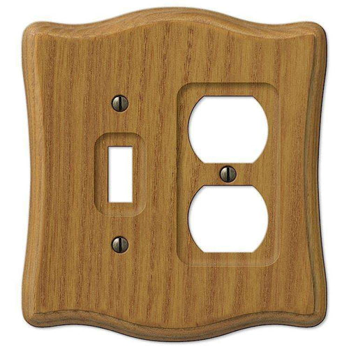 Austin Medium Oak Toggle / Duplex Outlet - Wallplatesonline.com