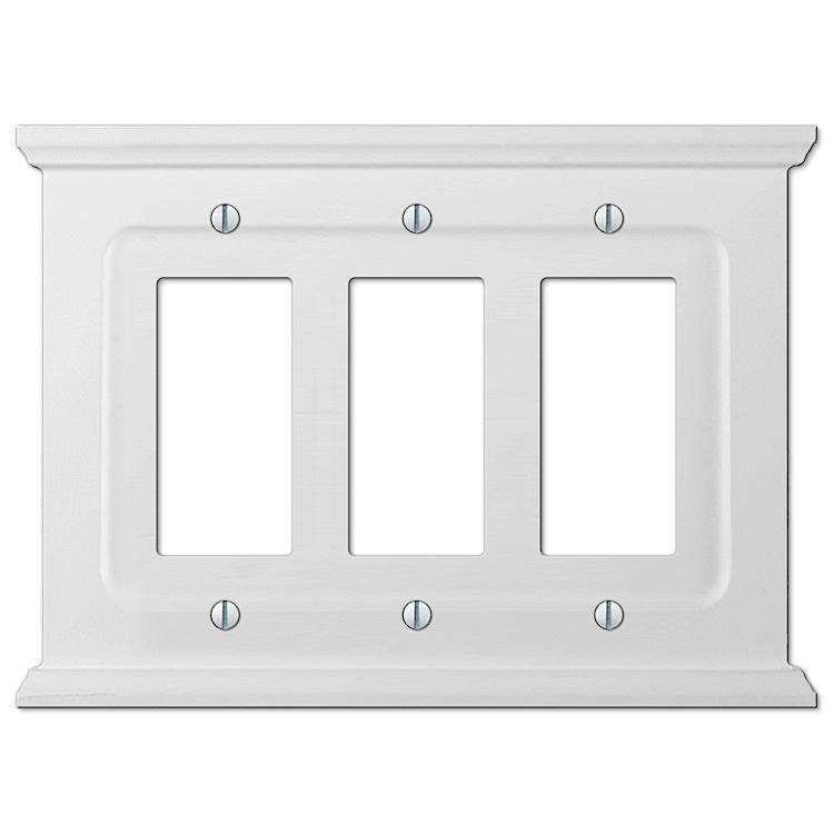 Discontinued Mantel White Wood 3 Rocker (GFI)
