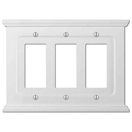 Discontinued Mantel White Wood 3 Rocker (GFI) - Wallplatesonline.com
