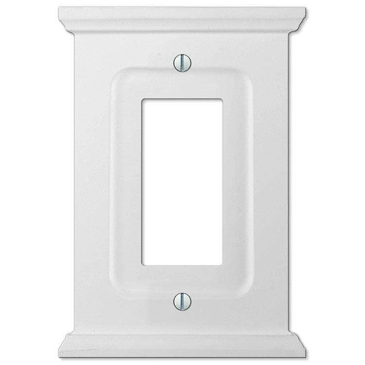Discontinued Mantel White Wood 1 Rocker (GFI) - Wallplatesonline.com