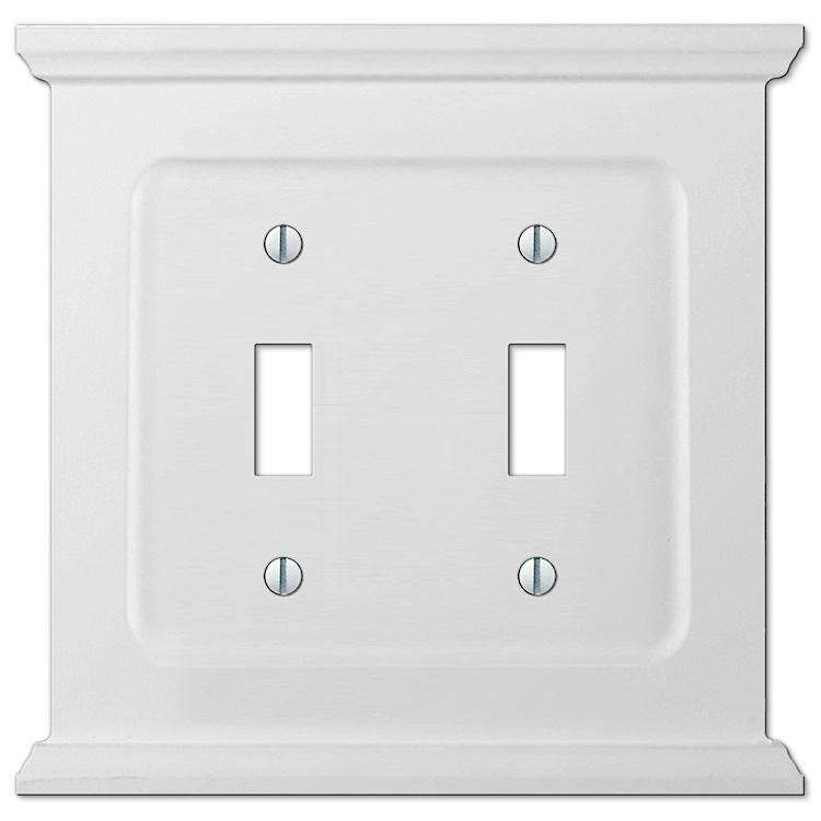 Discontinued Mantel White Wood Double Toggle